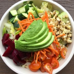 Gluten-free avocado salad from Holy Cow BBQ